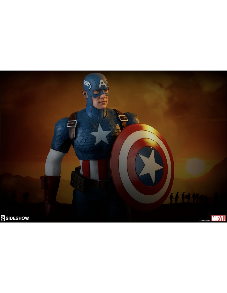 Figura de colección  artículada marvel comics capitan america sideshow
