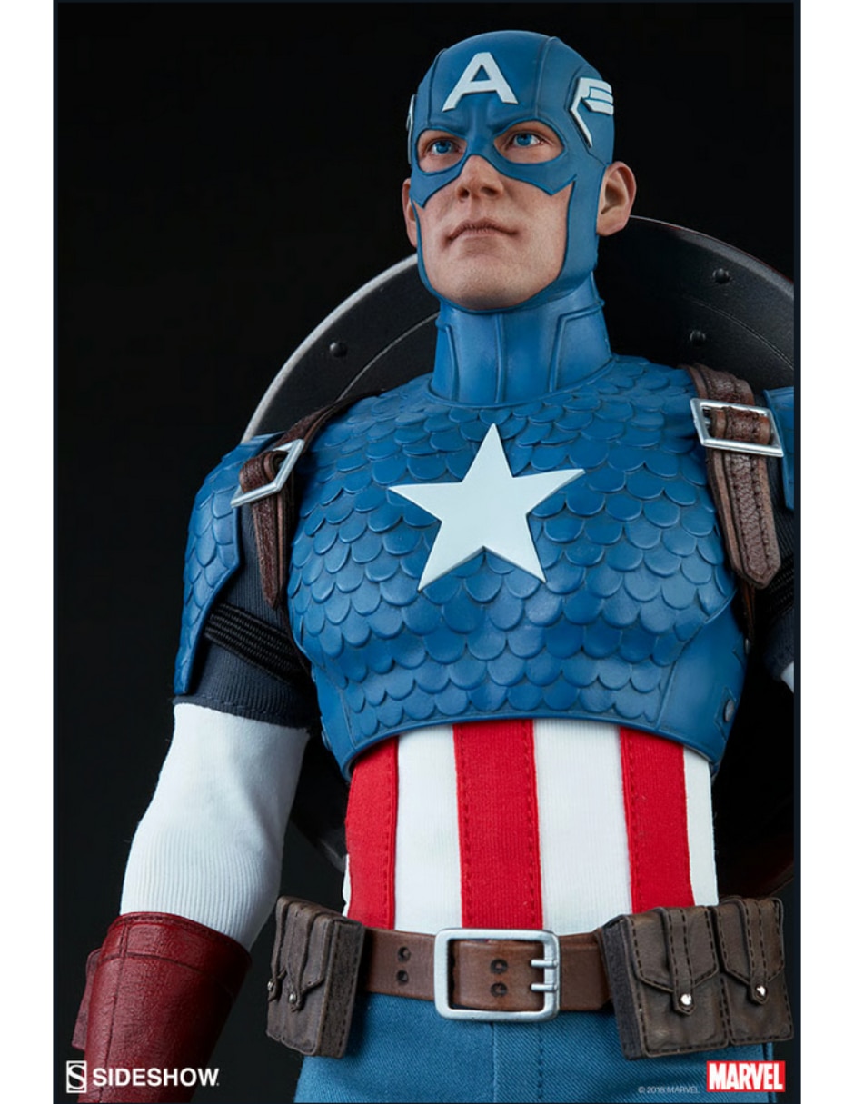 Figura de colección  artículada marvel comics capitan america sideshow