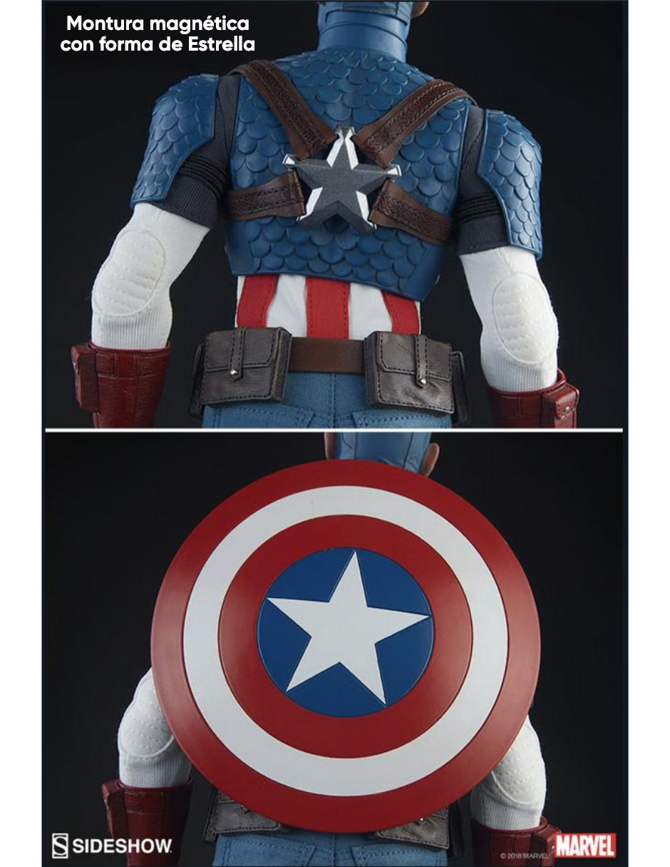 Figura de colección  artículada marvel comics capitan america sideshow