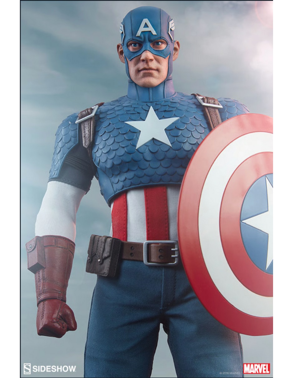 Figura de colección  artículada marvel comics capitan america sideshow