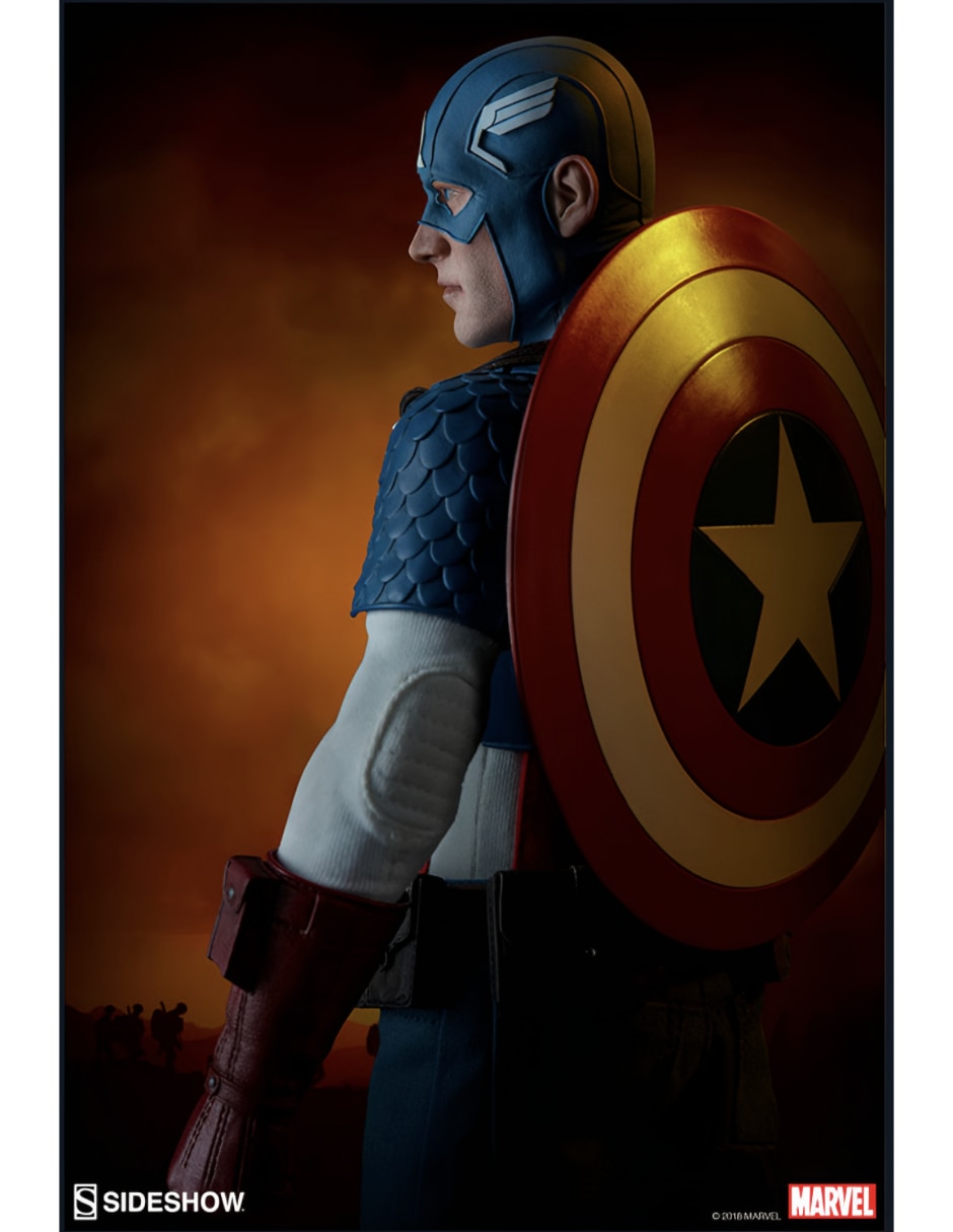 Figura de colección  artículada marvel comics capitan america sideshow