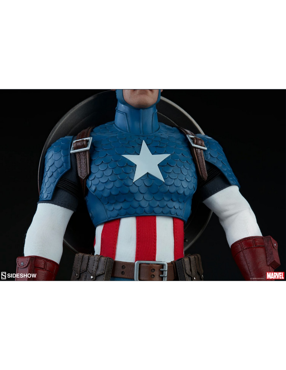 Figura de colección  artículada marvel comics capitan america sideshow