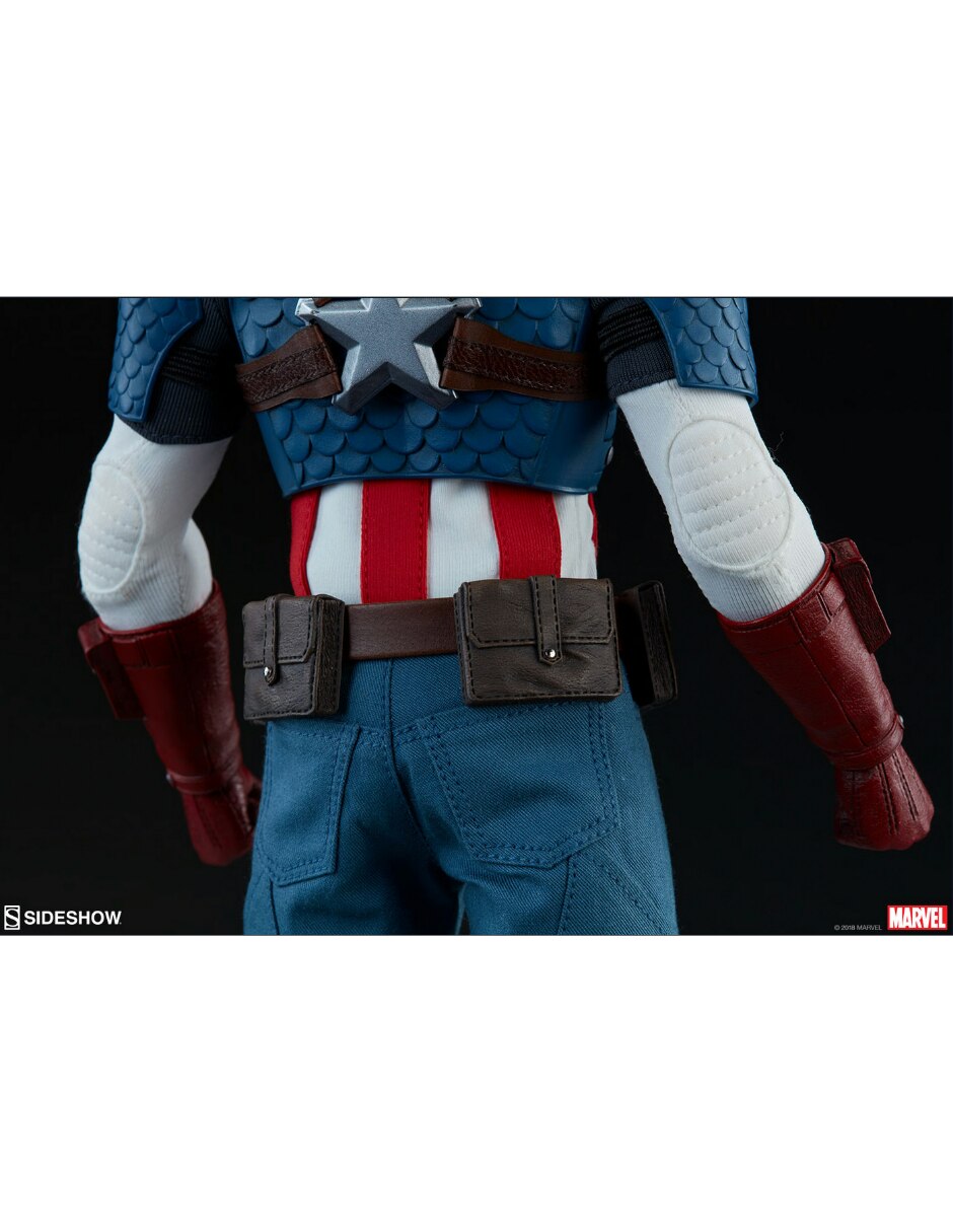 Figura de colección  artículada marvel comics capitan america sideshow