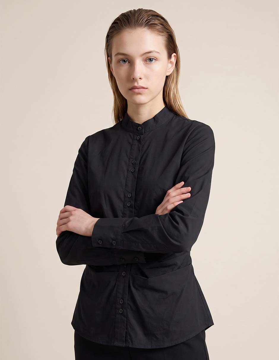 Camisa de algodón manga larga para mujer Camisa de algodón manga larga para mujer