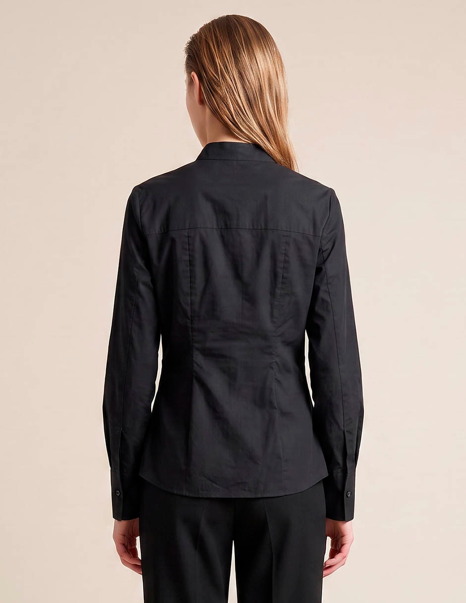 Camisa de algodón manga larga para mujer
