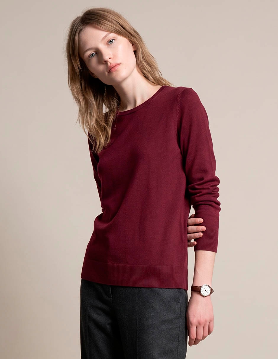 Suéter cuello redondo para mujer 1
