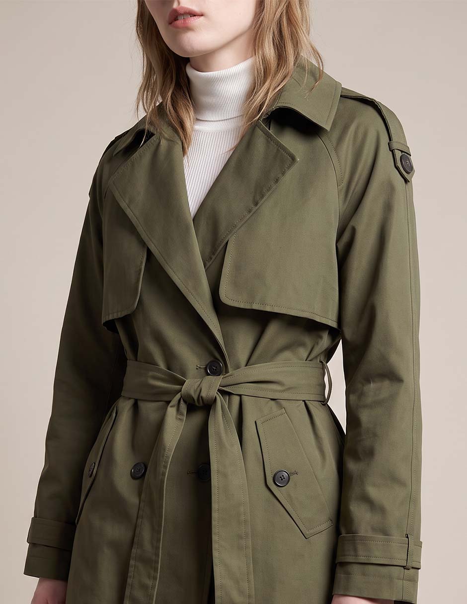 Gabardina con bolsillos para mujer 3