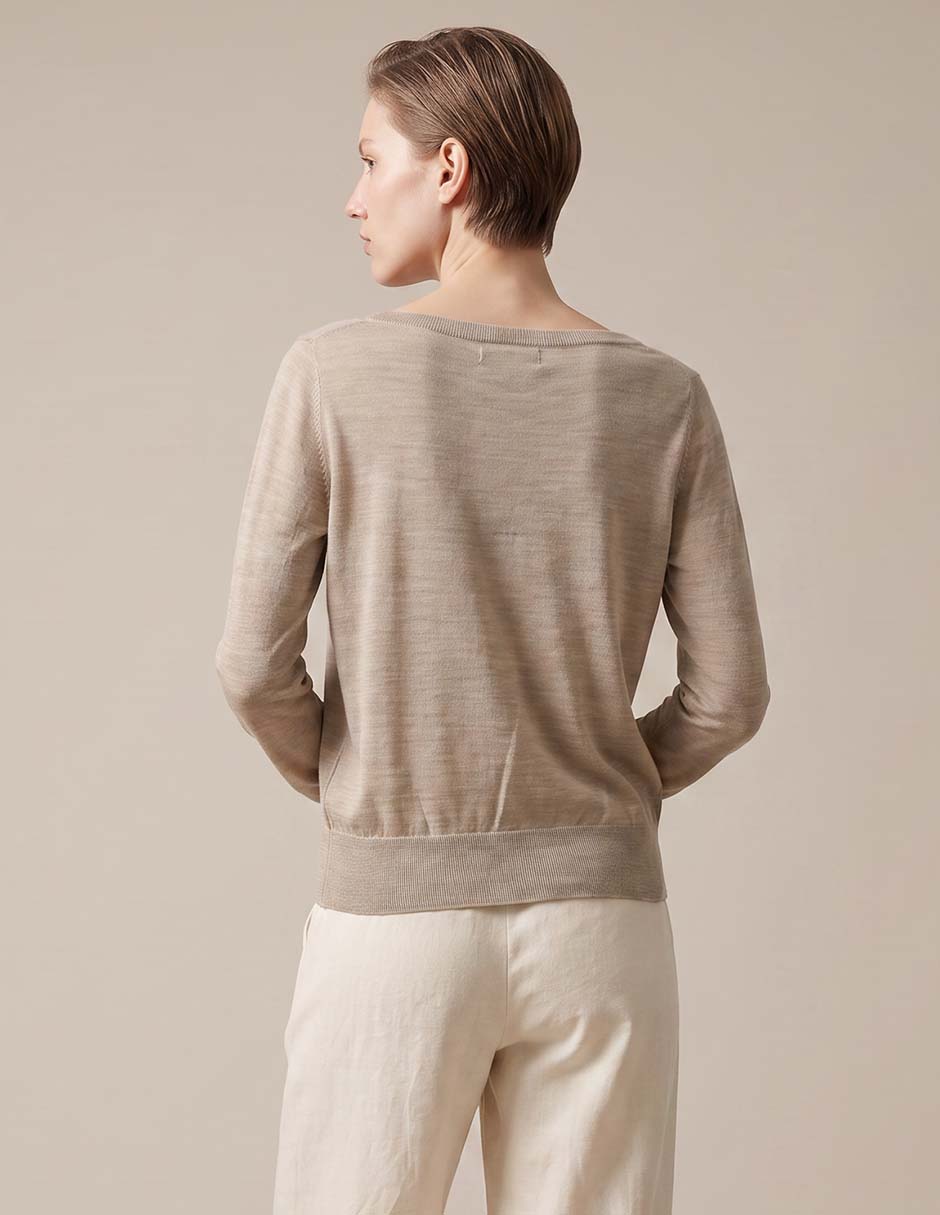 Suéter cuello redondo para mujer 2