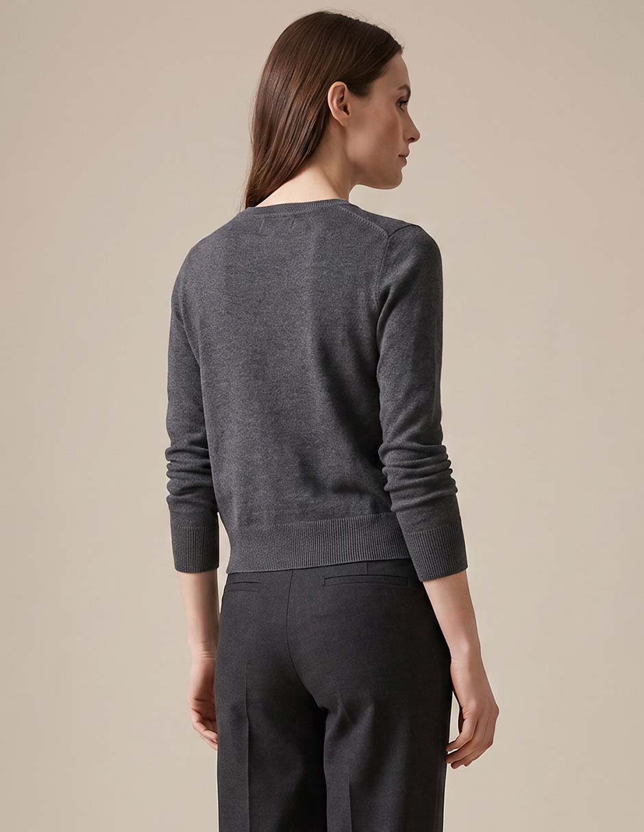 Suéter cuello redondo para mujer 2