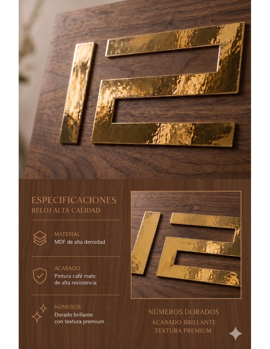 Reloj de pared de MDF 4