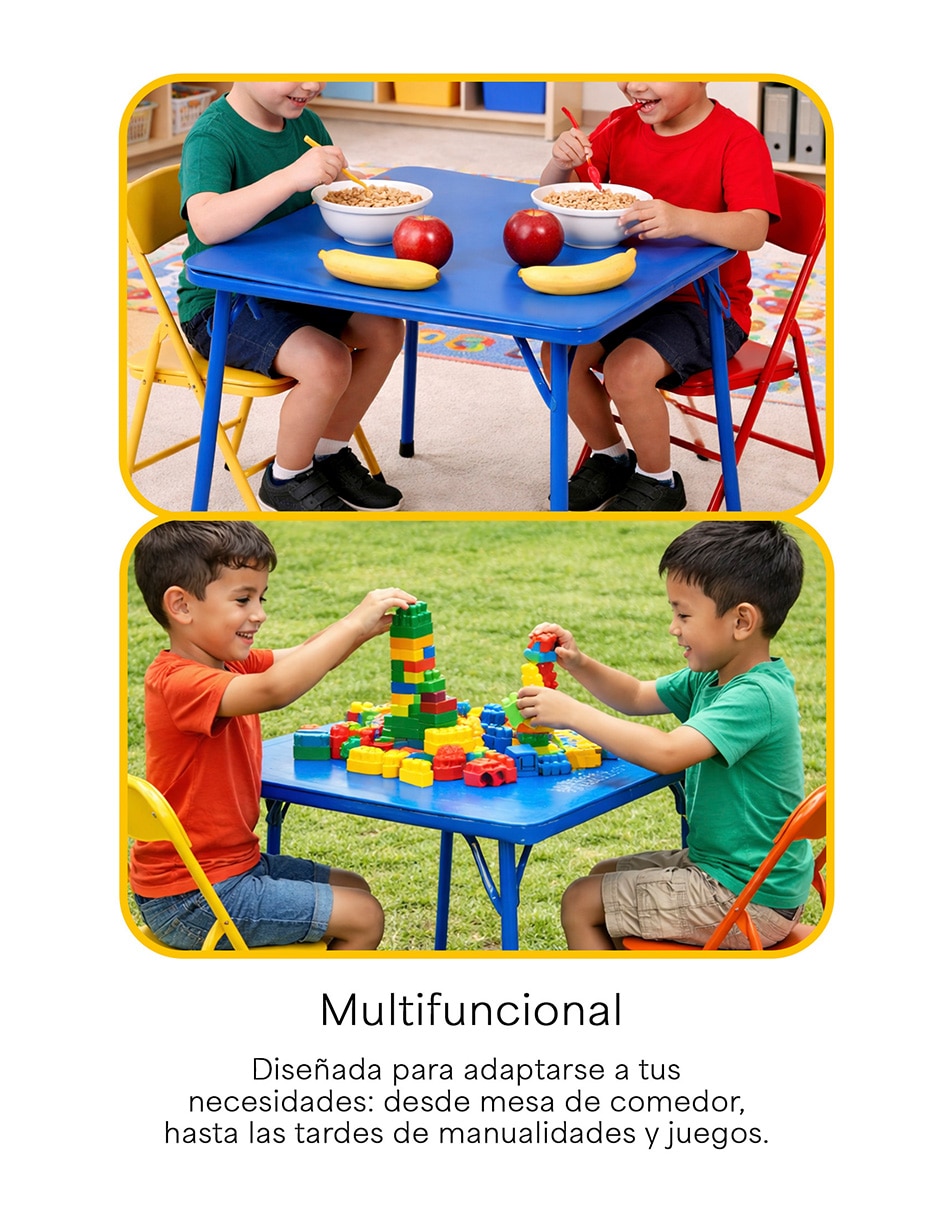 Juego de mesas para áreas múltiples 3 piezas 6