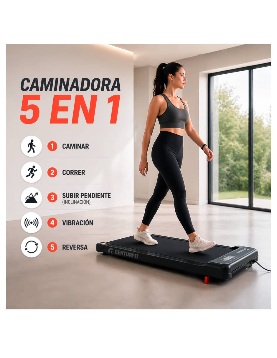 Caminadora Eléctrica Profesional Walking Pad 5 en 1 8