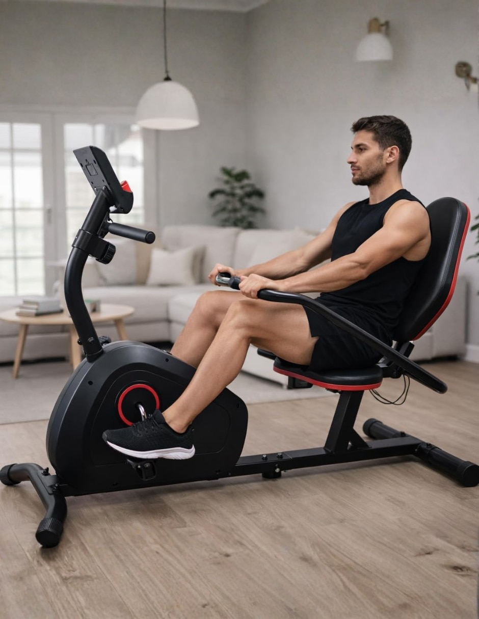 Bicicleta fija reclinada abs 4