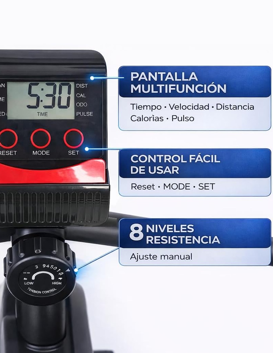 Bicicleta fija reclinada abs 3