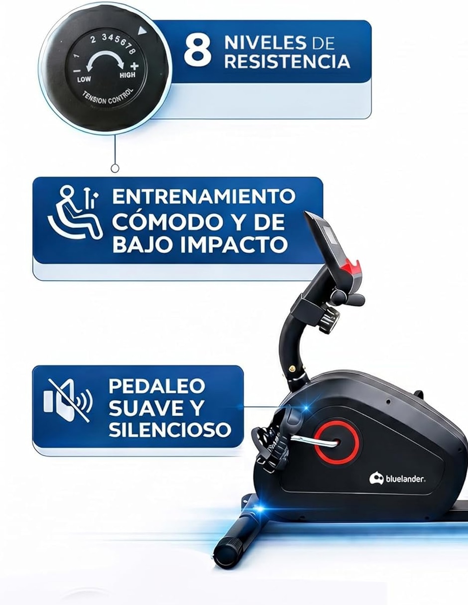 Bicicleta fija reclinada abs 6
