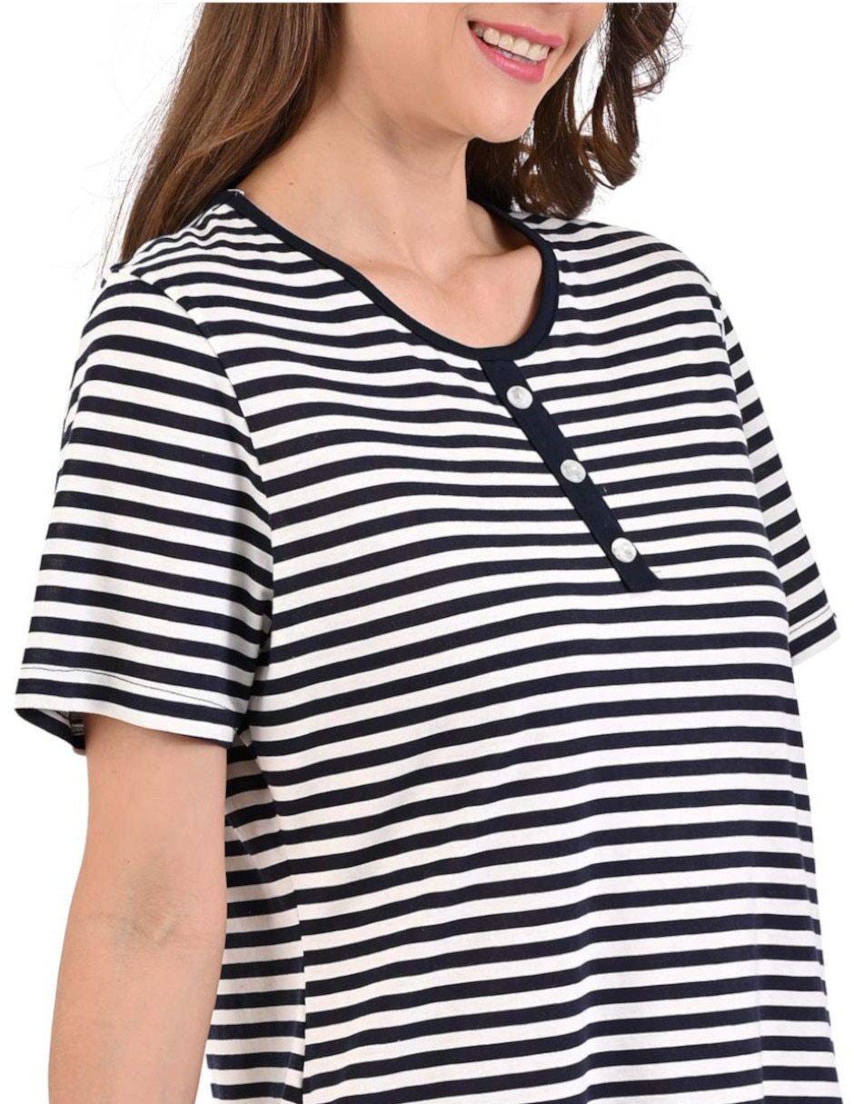 Camisón Michel Blanc estampado a rayas