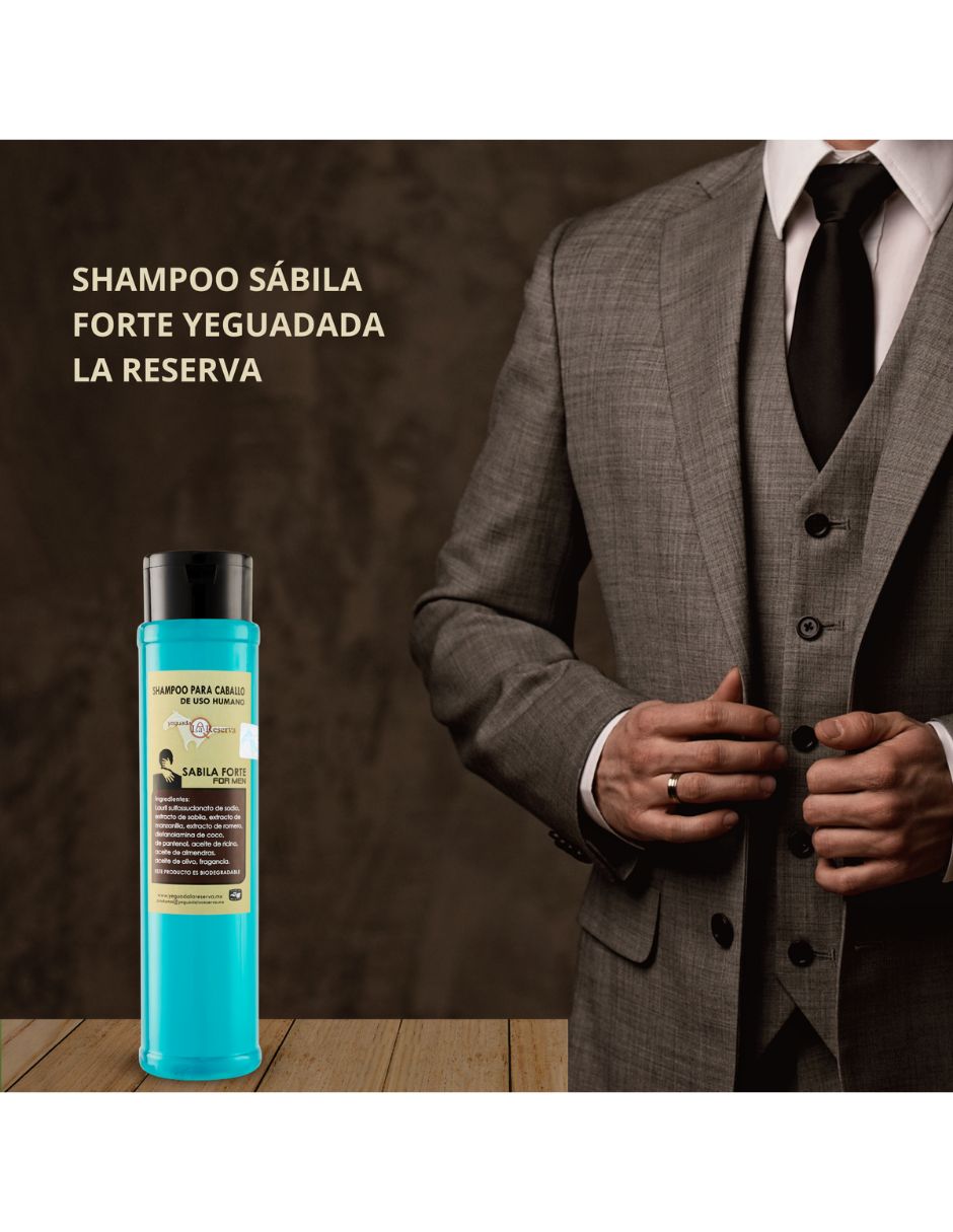 Shampoo anticaída para cabello todo tipo sábila forte yeguada la reserva crecimiento de cabello