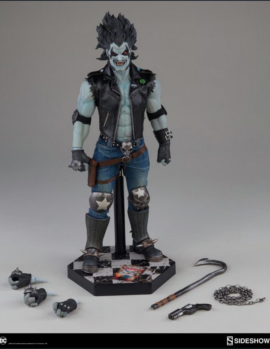 Figura de colección artículada dc comics lobo especial sideshow