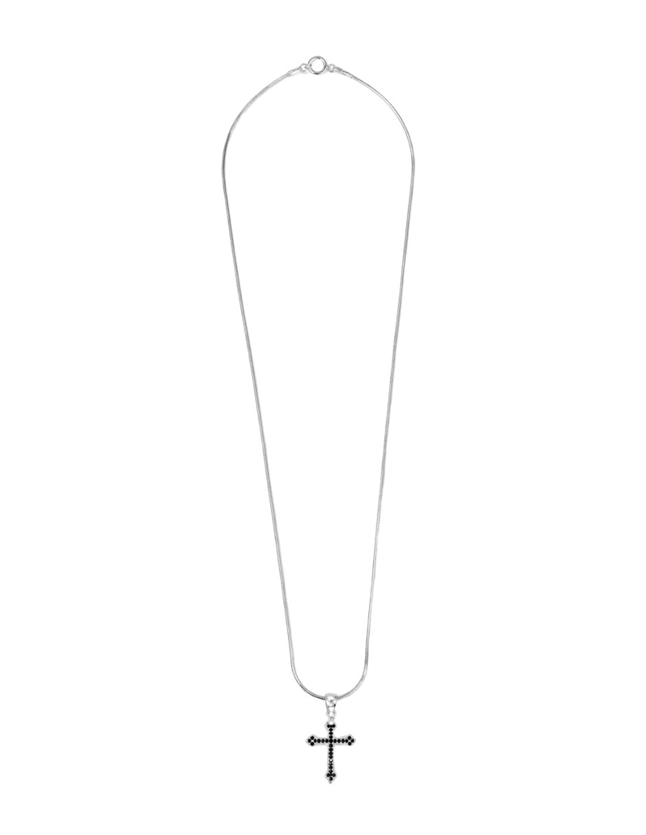Collar con dije de cruz crixus joyeria de plata p 925