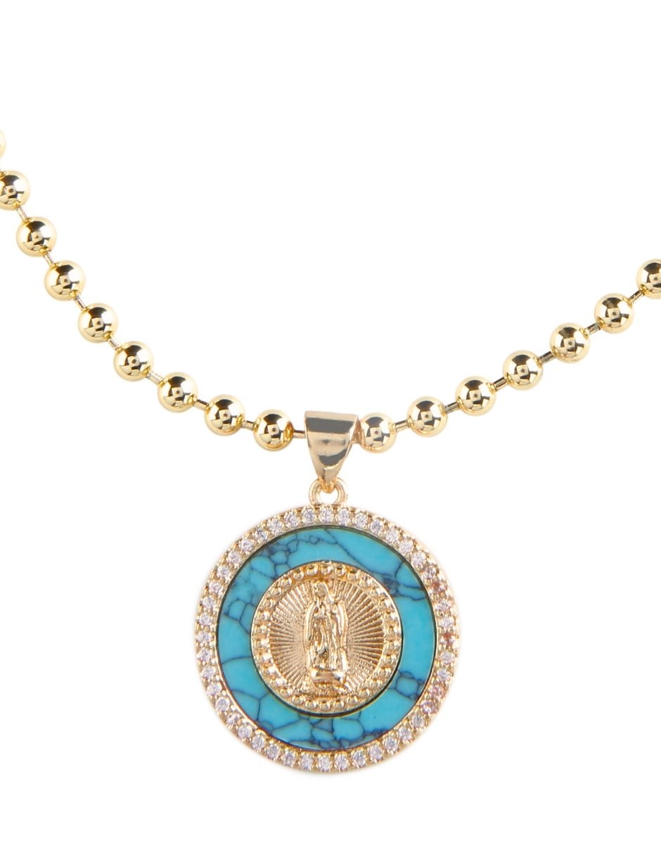Collar con dije de virgen yoiko guadalupe