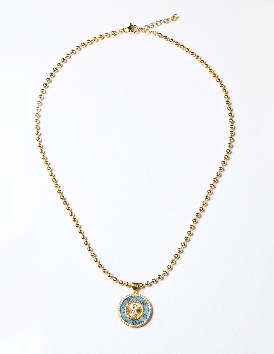 Collar con dije de virgen yoiko guadalupe