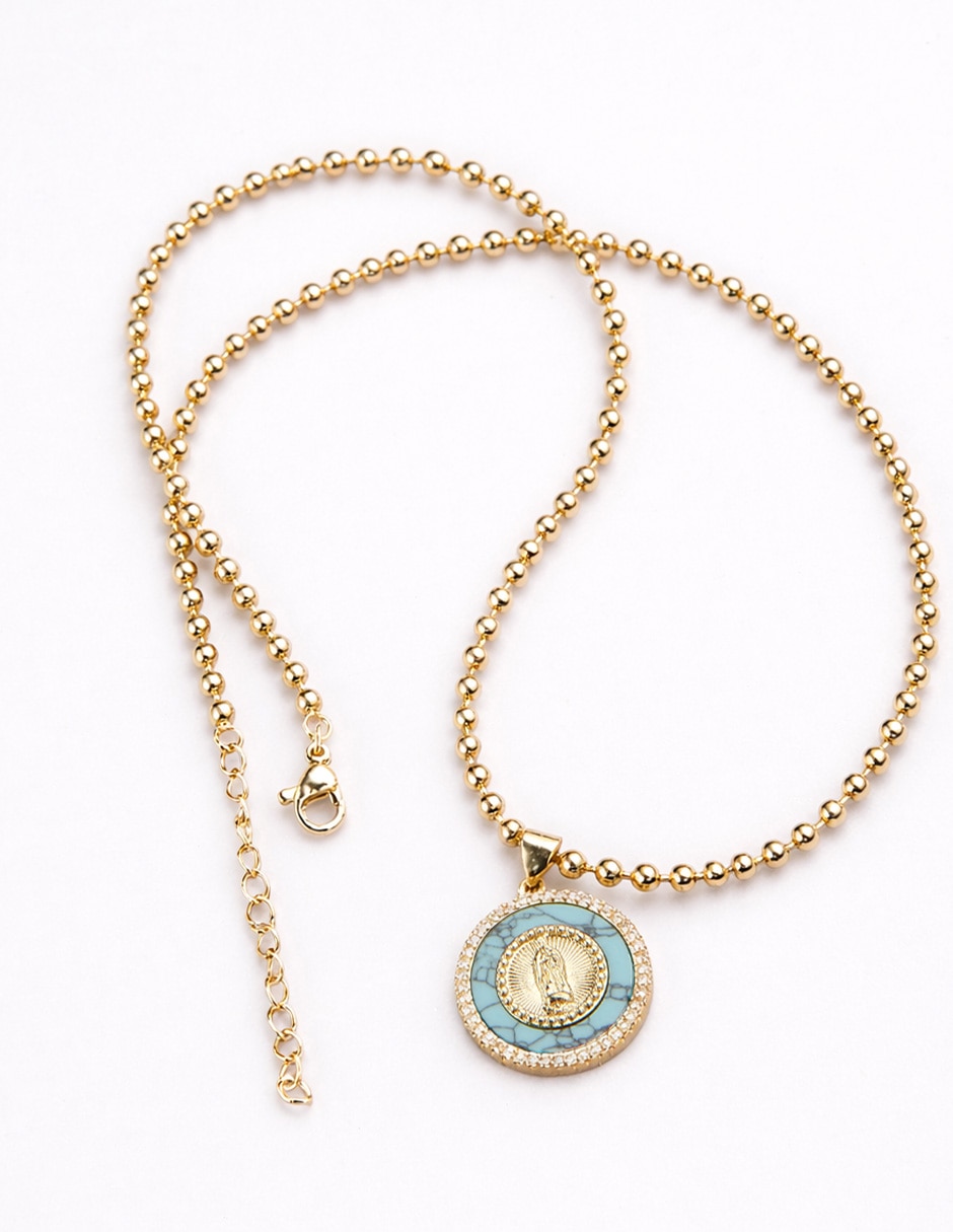 Collar con dije de virgen yoiko guadalupe
