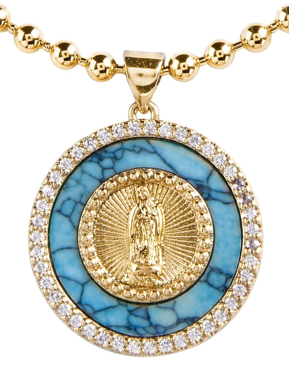 Collar con dije de virgen guadalupe