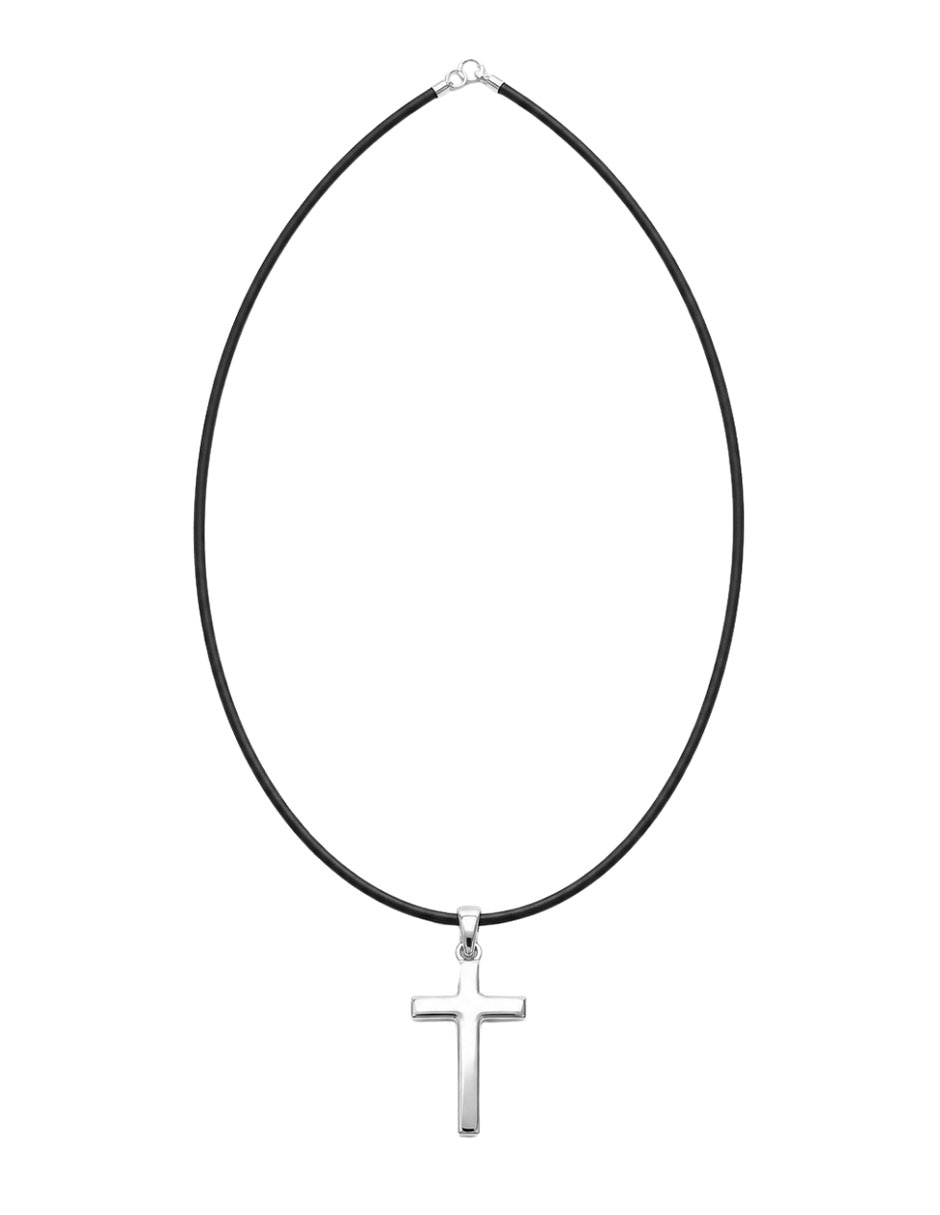 Collar con dije de cruz crixus joyeria de plata p 925