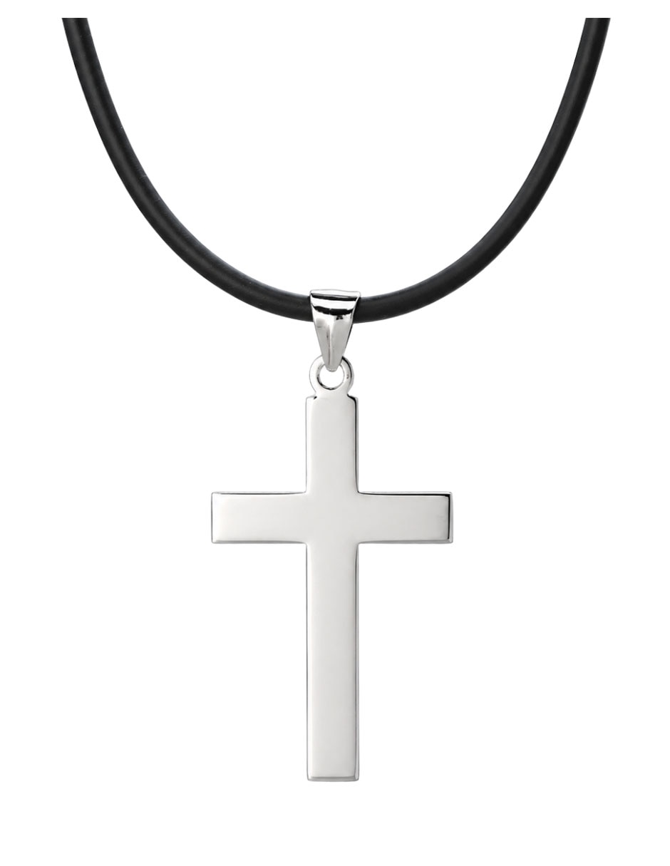 Collar con dije de cruz crixus joyeria de plata p 925