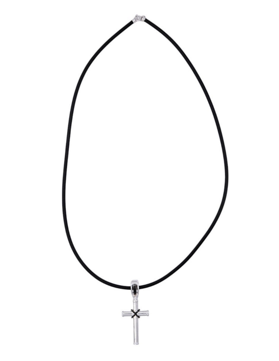 Collar con dije de cruz crixus joyeria de plata p 925