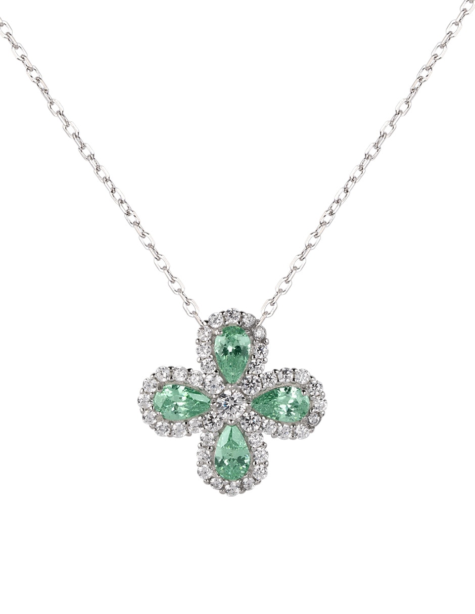 Collar con dije de flor Luckyly Aina de plata P 925