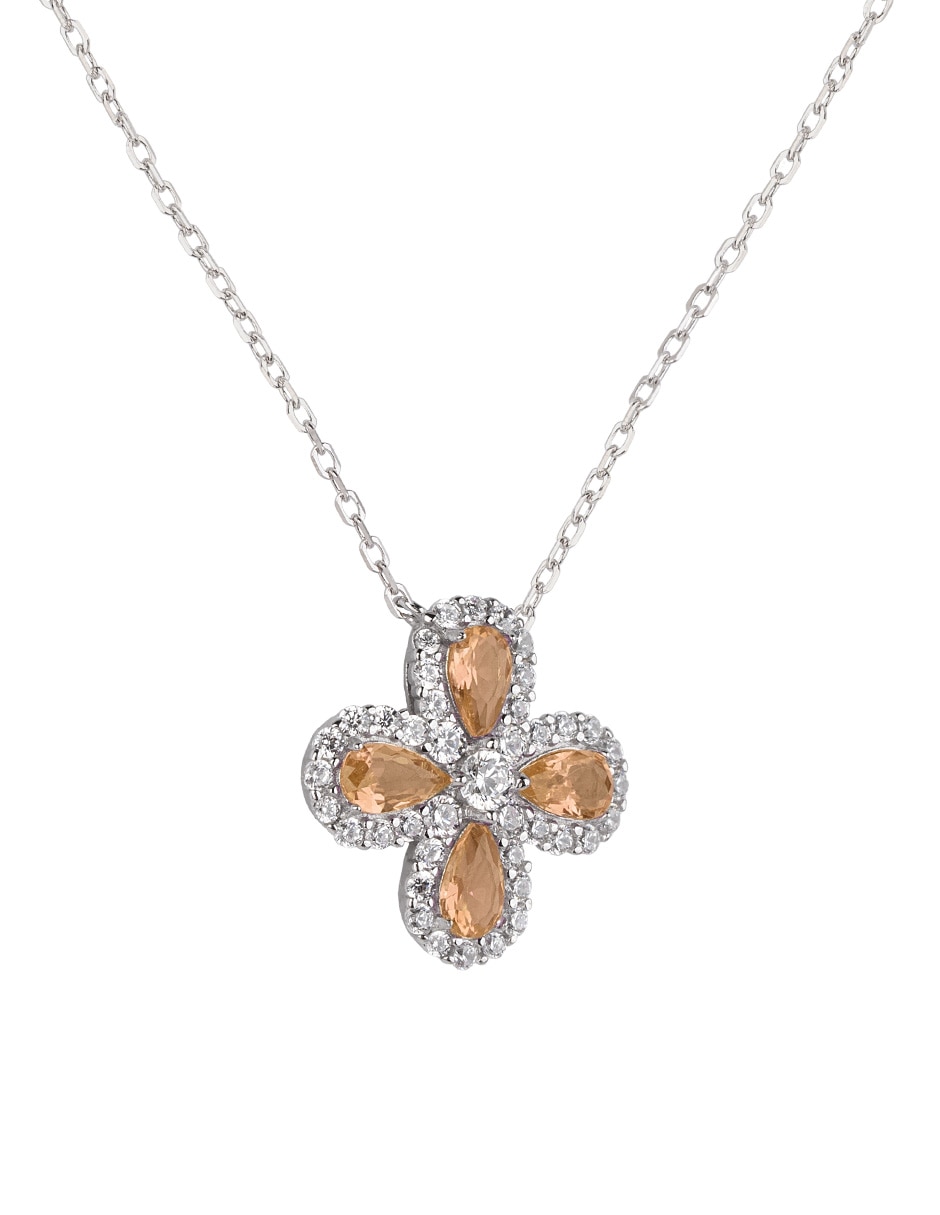 Collar con dije de flor Aina de plata P 925 5