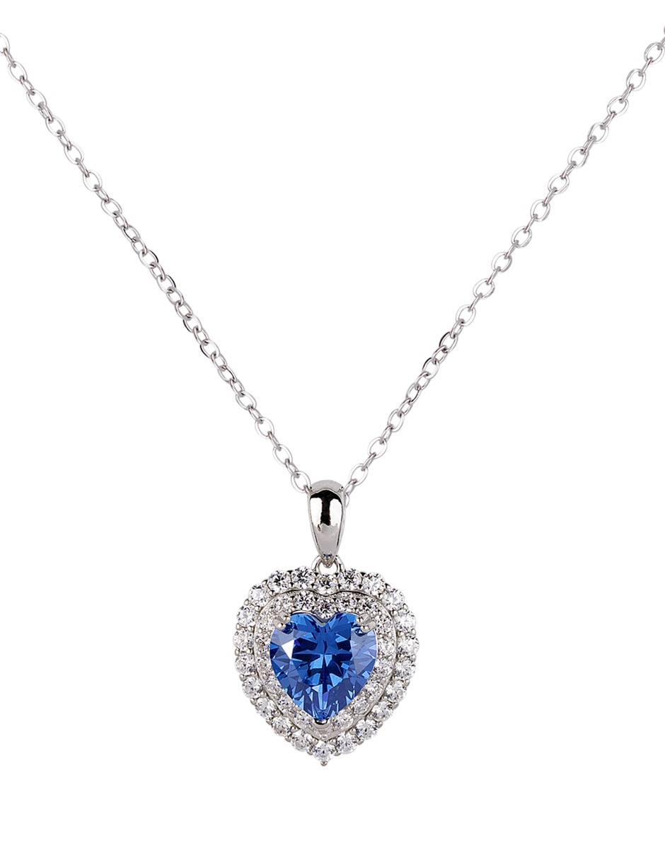 Collar con dije de corazón zaria de plata p 925 3
