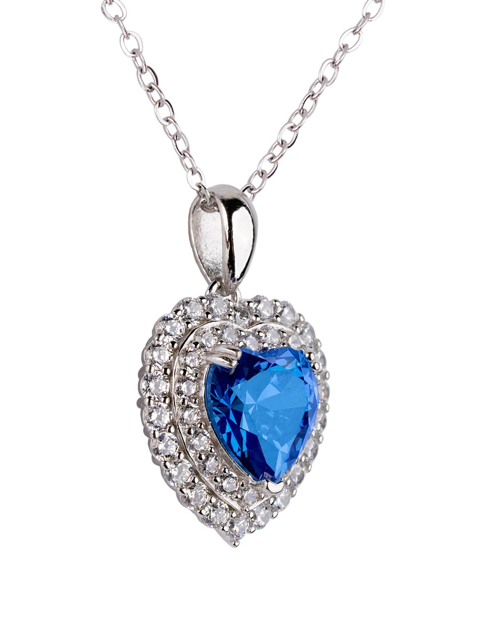 Collar con dije de corazón zaria de plata p 925 2
