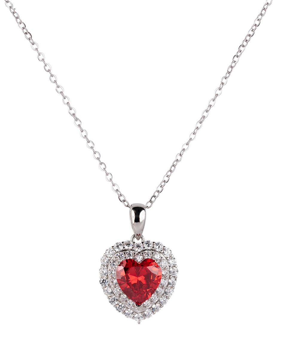 Collar con dije de corazón zaria de plata p 925 5