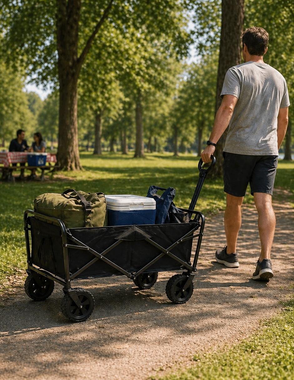 Carrito vagón plegable importadora la merced con capacidad de 80 kg