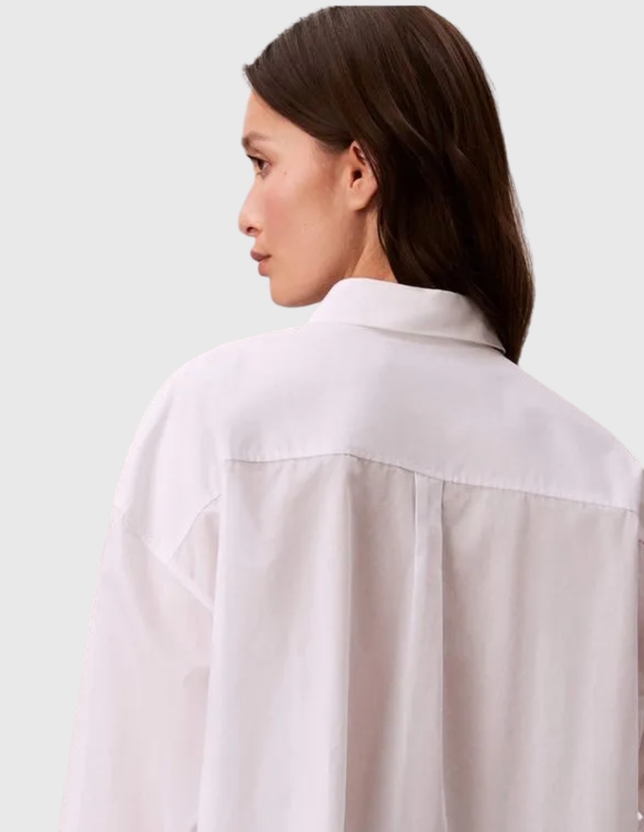 Camisa de algodón manga larga para mujer 4