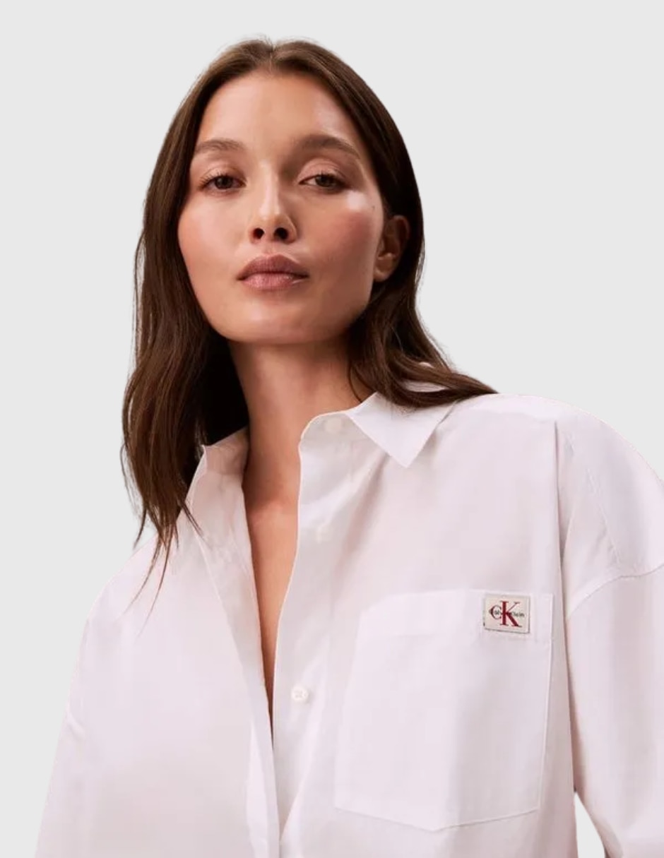 Camisa de algodón manga larga para mujer 5