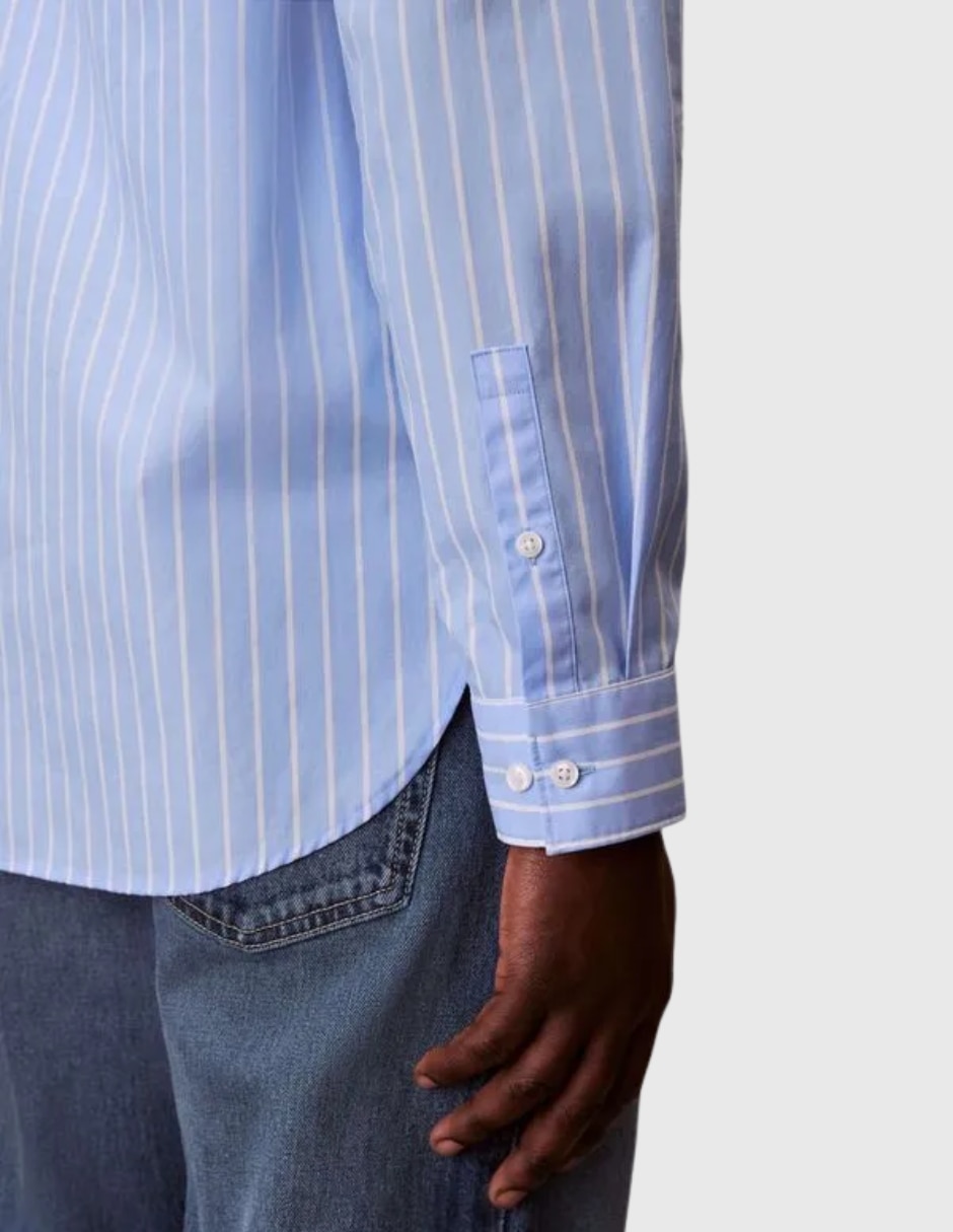 Camisa casual de algodón manga larga para hombre 4
