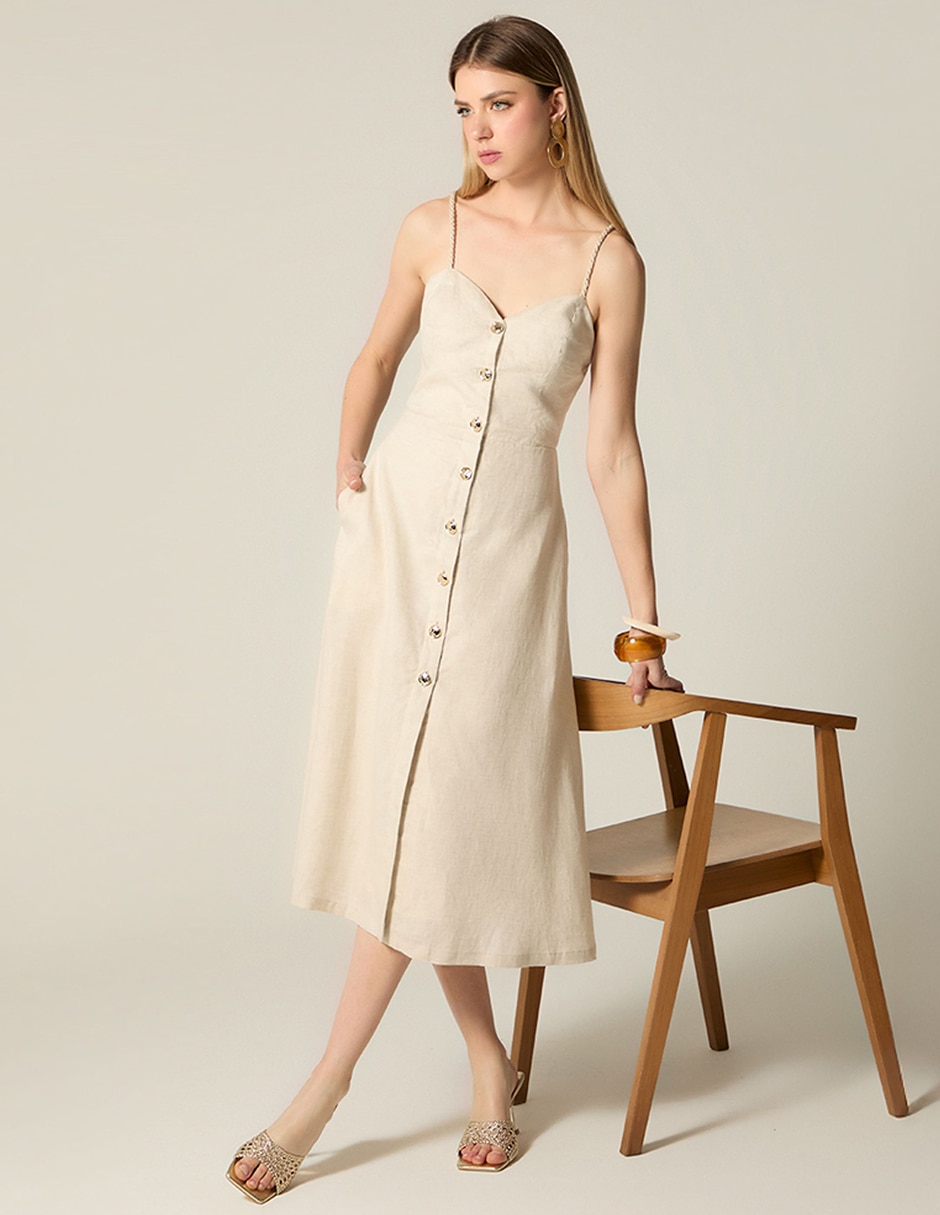 Vestido midi casual studio f para mujer
