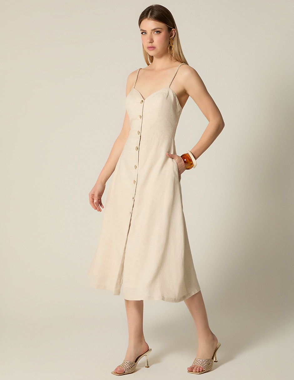 Vestido midi casual studio f para mujer