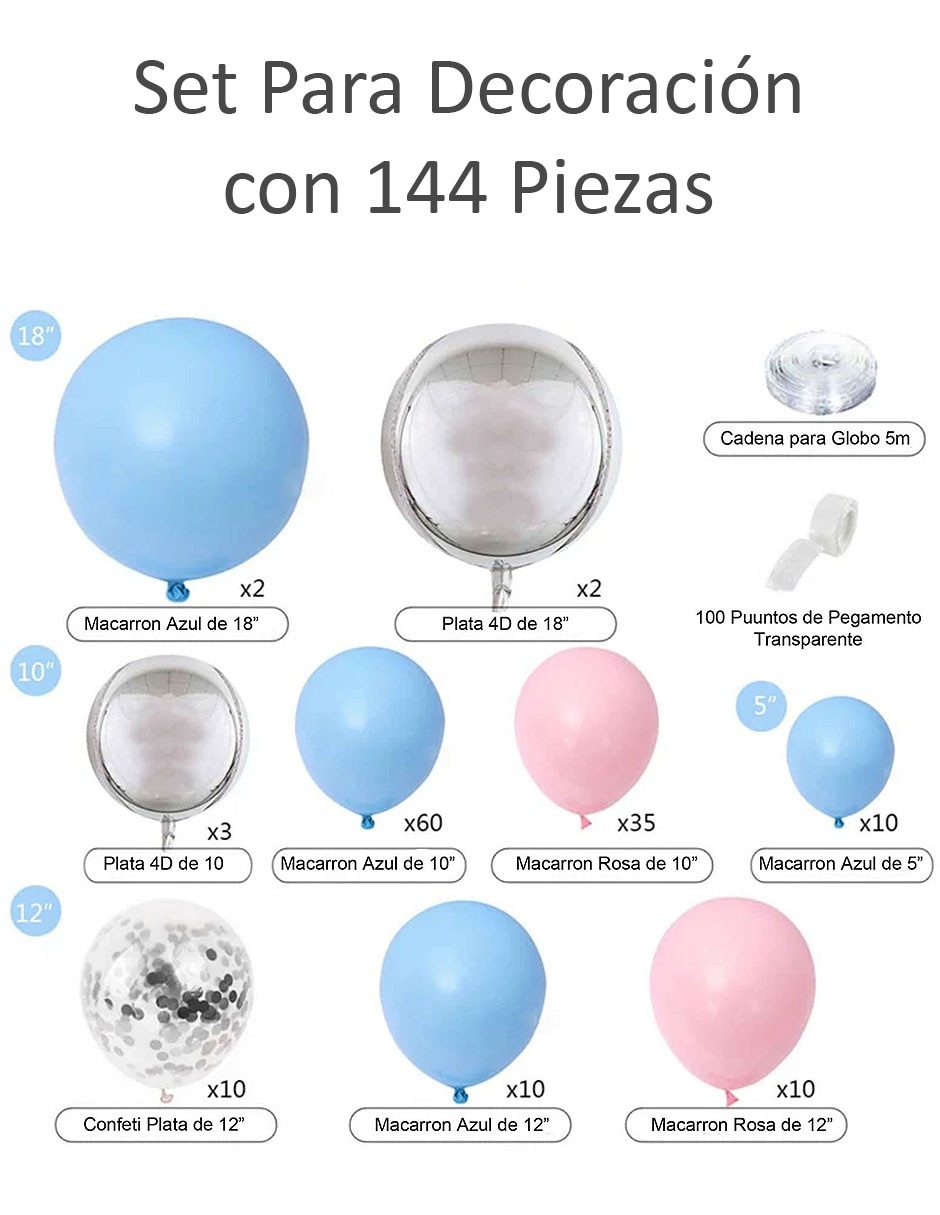 Set globos globo látex de 4