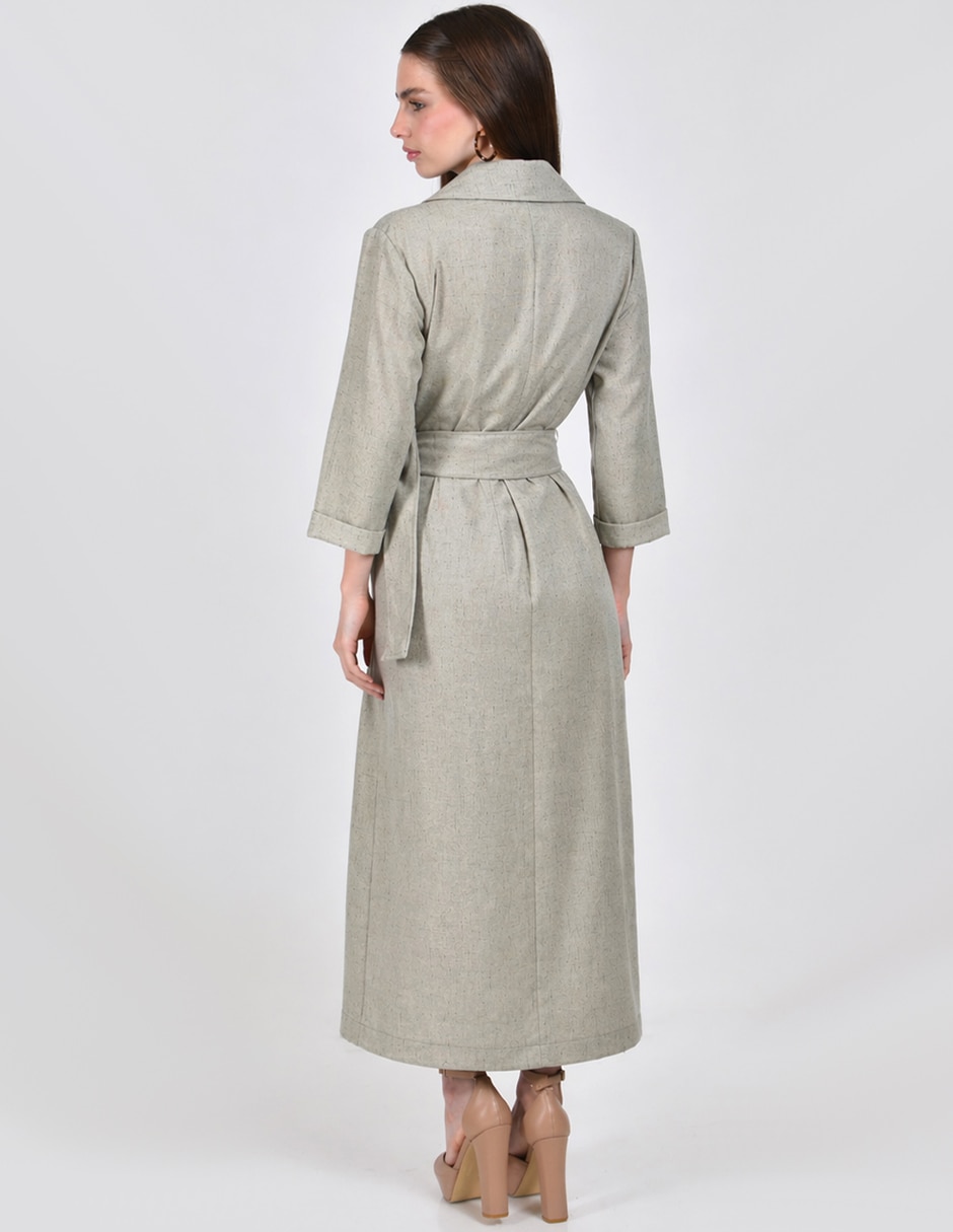 Vestido camisero midi casual para mujer 4