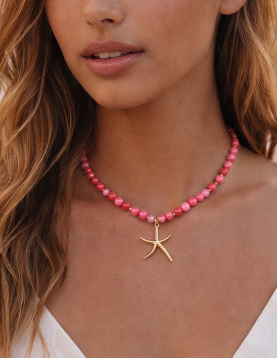 Collar de estrella de mar yoiko caroline 18 k