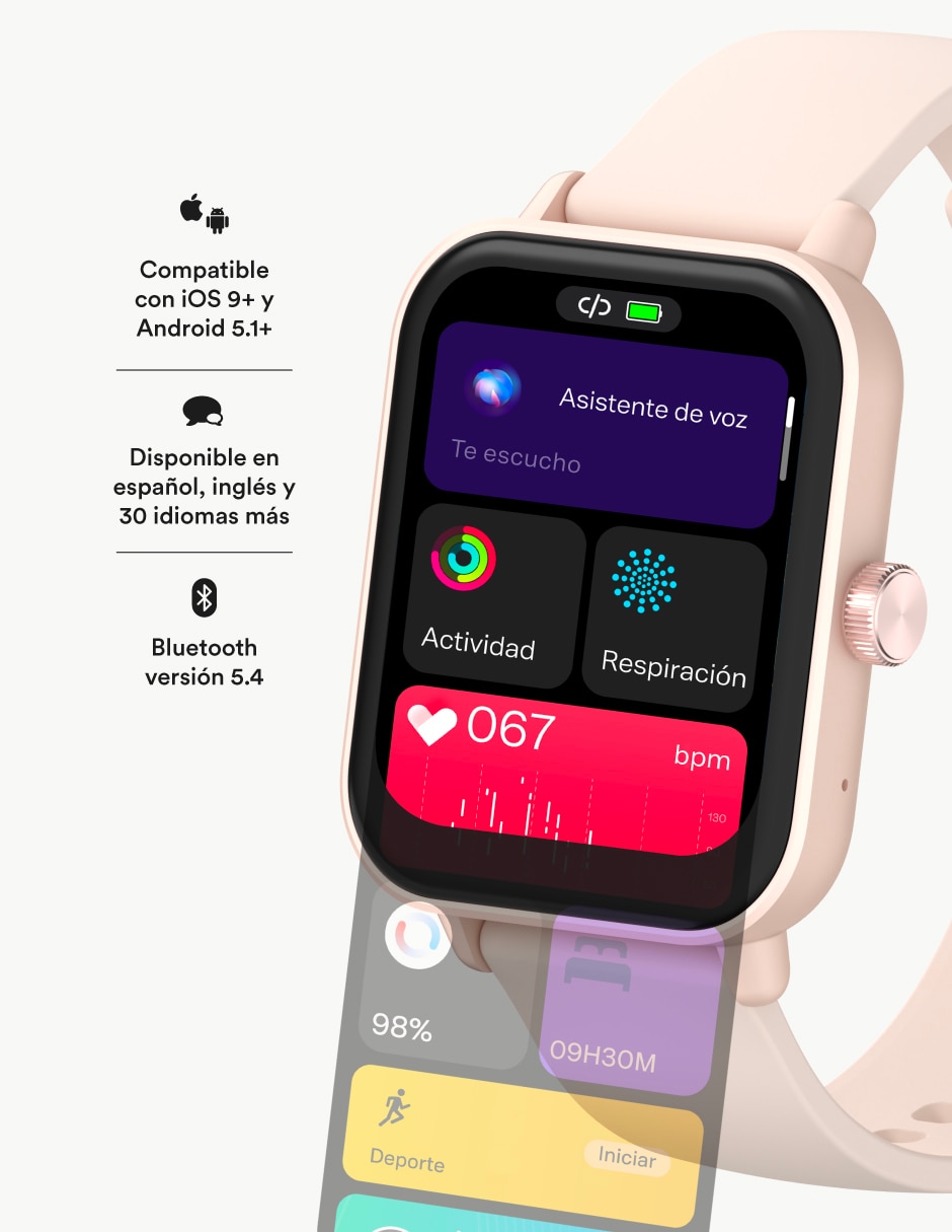 Kit Smartwatch swiss code Migo + Sora unisex