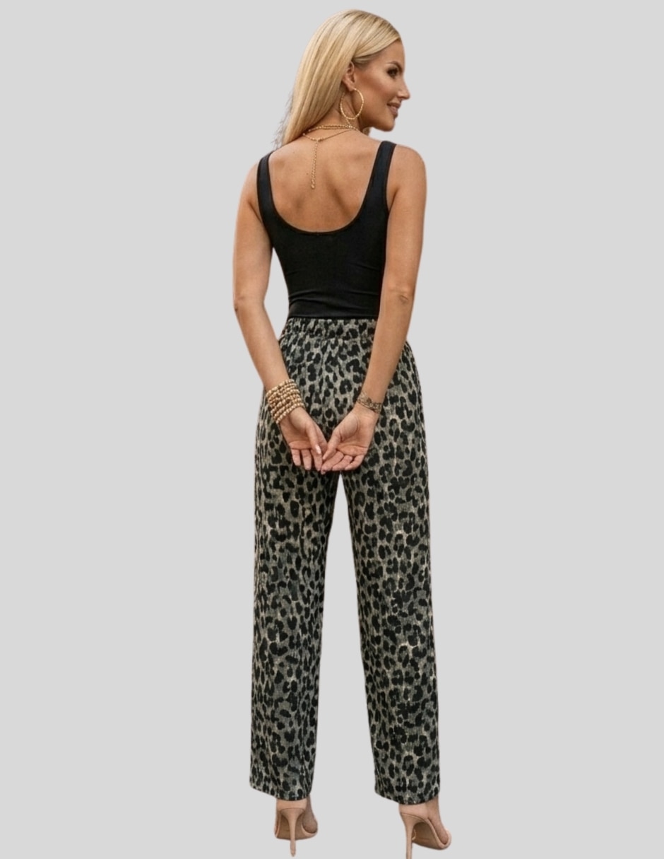 Pantalón regular malabis recto para mujer