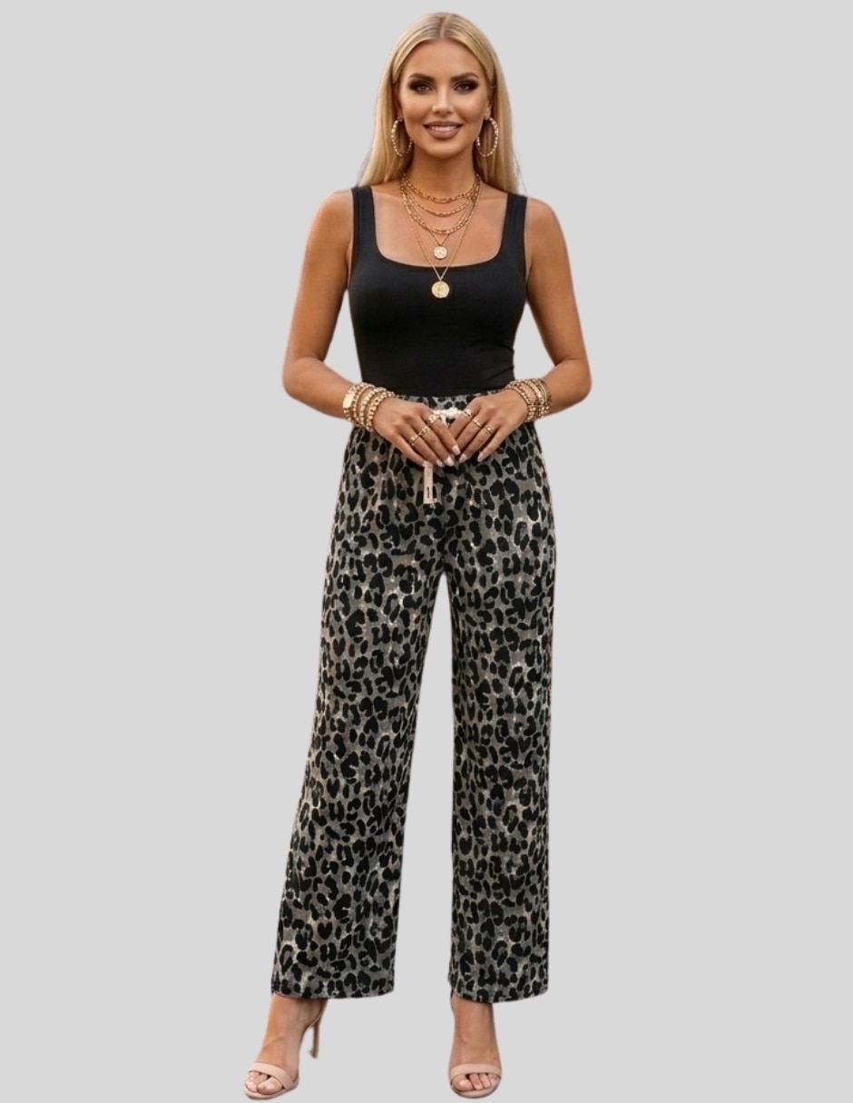 Pantalón regular malabis recto para mujer