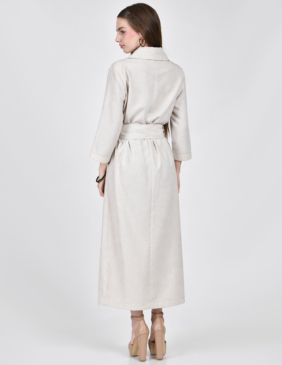 Vestido camisero midi casual para mujer 6