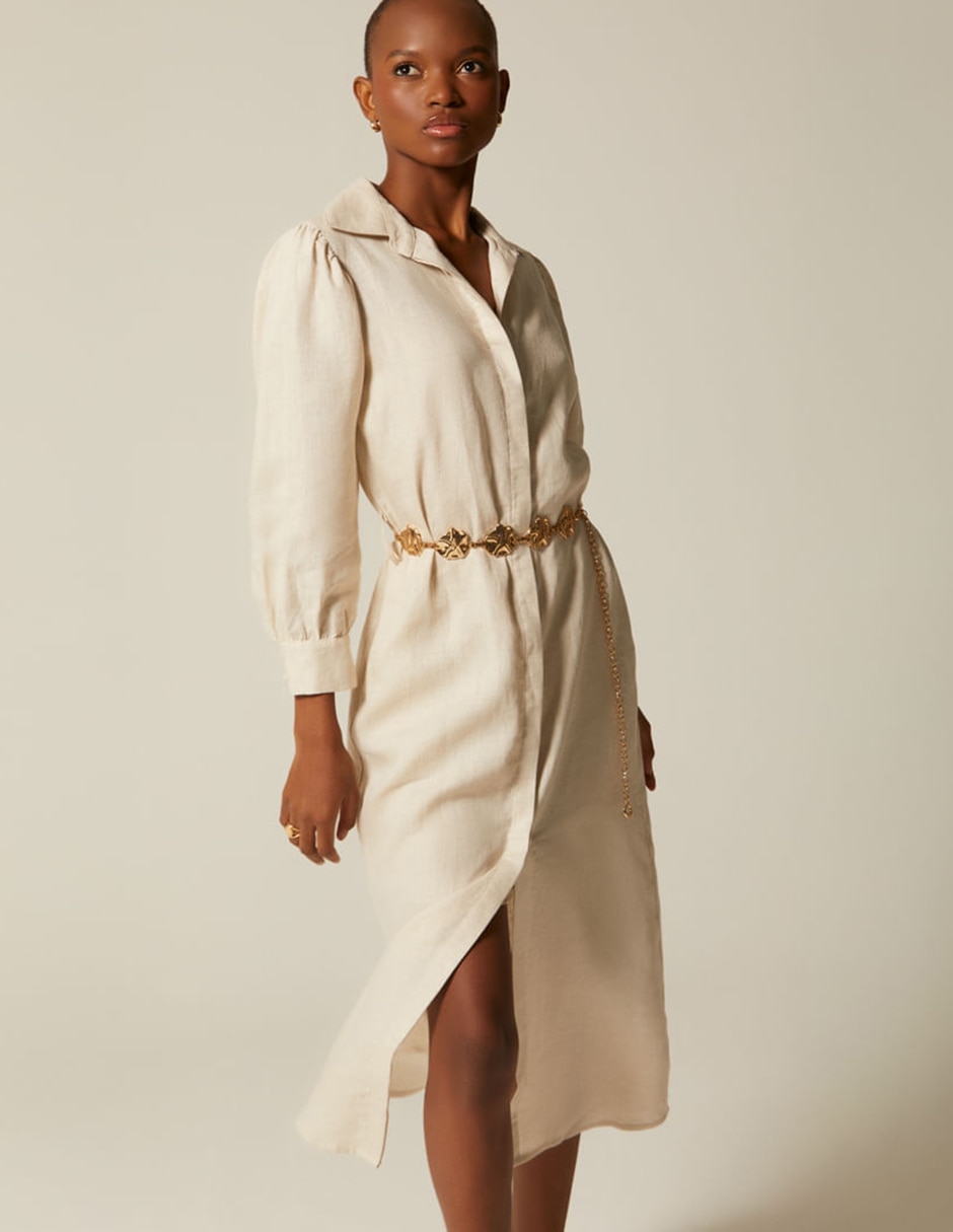 Vestido camisero midi casual studio f para mujer