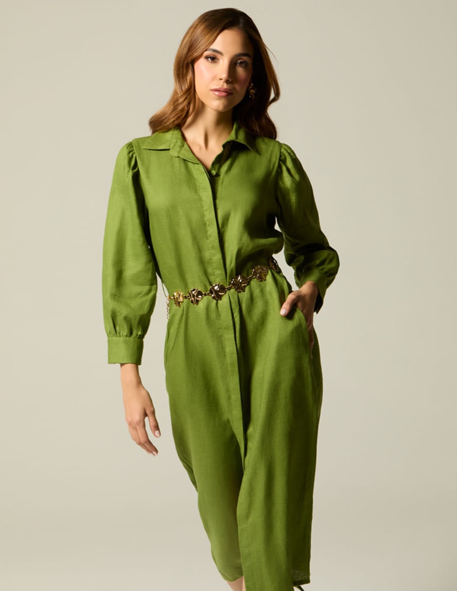 Vestido camisero midi casual studio f para mujer